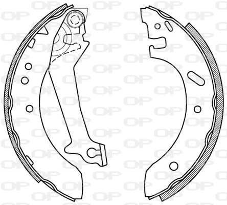 OPEN PARTS stabdžių trinkelių komplektas BSA2180.00